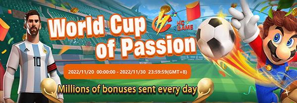 World Cup of Cassino, HC Game Milyun-milyong bonus na ipinapadala araw-araw