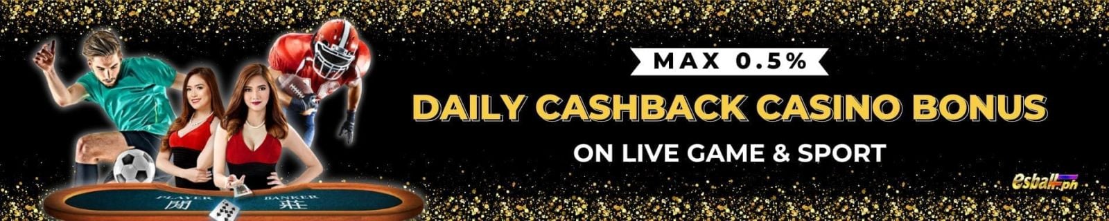 Daily Cashback Casino Bonus ₱5,000 sa Live Game & Sport