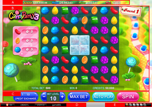 Mga Features ng Sweet Candy Party3 Game