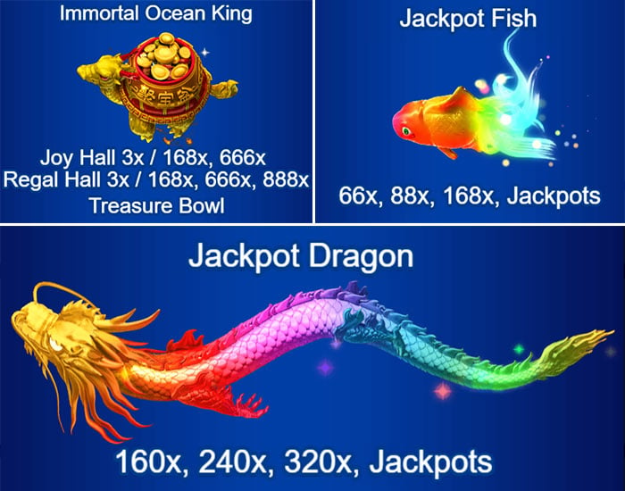 Jackpot Fishing Game PayTable