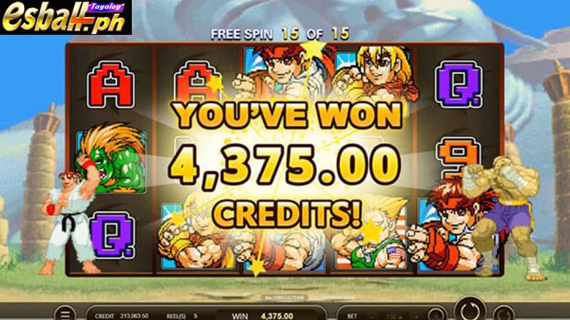 JDB Street Fighter Slot Game Free Spins Bonus 4