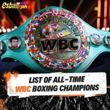 Listahan ng All-time WBC Boxing Champions & Championship Reign